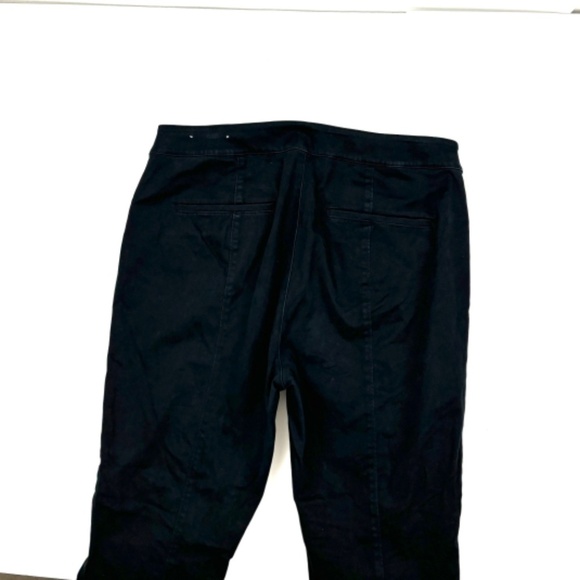 Loft Curvy Skinny Ankle Zipper Pockets Women's size 10 Black Chino Pants - Picture 4 of 4